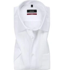 Seidensticker Modern Kent 0001/01 Kurzarmhemd, Modern Fit, Baumwolle, Weiß -hemdenverkauf 90186 norm