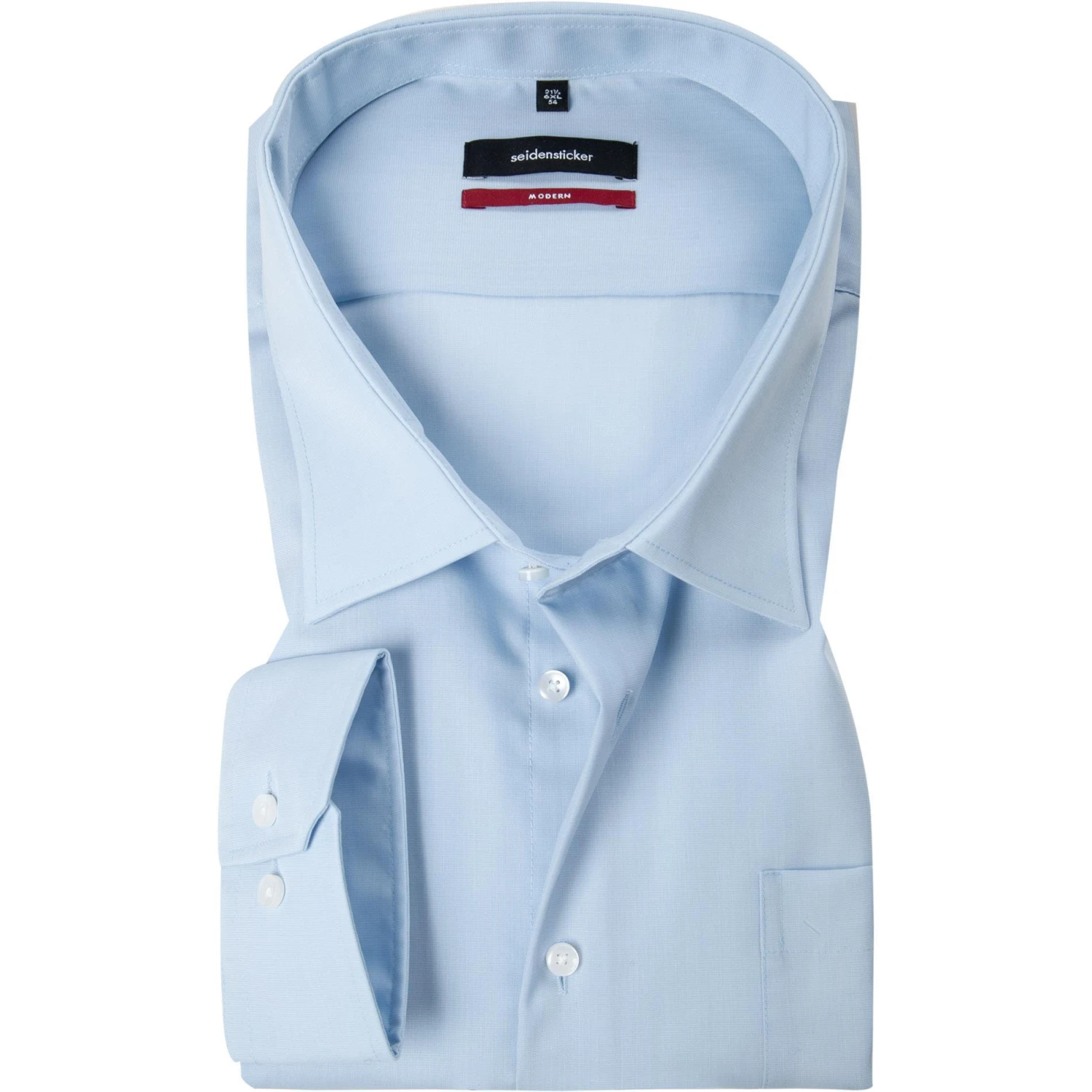 Seidensticker Hemd 0000/48 Modern Fit, Baumwolle, Bleu, Hellblau 3 Seidensticker Hemd 0000/48 Modern Fit, Baumwolle, Bleu, Hellblau – Bild 3