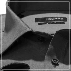 Seidensticker Hemd 0000/67 Regular Fit, Baumwolle, Grau