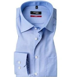 Seidensticker Modern Kent ELA 0005/14 Hemd, Modern Fit, Baumwolle, Extra langer Arm, Blau -hemdenverkauf 90198 norm