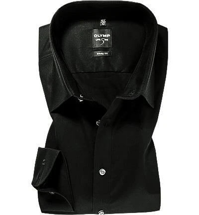 OLYMP Hemd Level Five Body Fit EL 6090/69/68 Popeline, Extra langer Arm, Schwarz 1 OLYMP Hemd Level Five Body Fit EL 6090/69/68 Popeline, Extra langer Arm, Schwarz